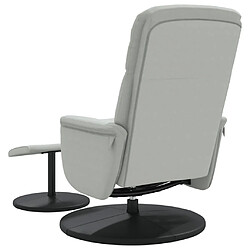 Acheter vidaXL Fauteuil inclinable avec repose-pied gris clair velours