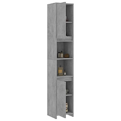 Acheter Maison Chic Armoire de salle de bain,Meuble de rangement,Meuble haut Gris béton 30x30x183,5 cm Aggloméré -GKD515037