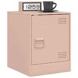 Avis vidaXL Table de chevet rose 34,5x39x44 cm acier