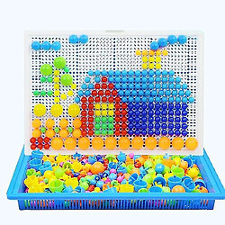 Acheter Universal Jeu de puzzle en mosaïque plastique couleur cognitif intellectuel jouet éducatif pour boîte à ongles