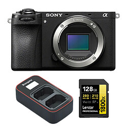 Sony Alpha ILCE6700 (A6700) Caméra+Lexar 128GB Professional 1800x UHS-II SDXC Memory Card +Kingma Sony NP-FZ100 LCD Dual USB charger