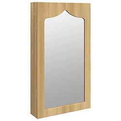 vidaXL Armoire à bijoux avec miroir murale 37,5x10x67 cm