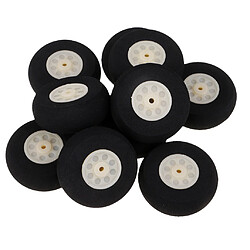 10 pièces éponge noire roues pneu pour RC avion modèle jouet diamètre 50mm