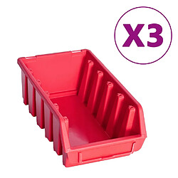 Avis vidaXL Kit de bacs de stockage et panneaux muraux 34 pcs Rouge et noir