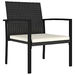 Maison Chic Lot de 2 Chaises de salle à manger de jardin - Fauteuil d'extérieur Résine tressée Noir -MN49398