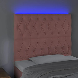 Avis Maison Chic Tête de lit scandinave à LED,meuble de chambre Rose 100x7x118/128 cm Velours -MN87339