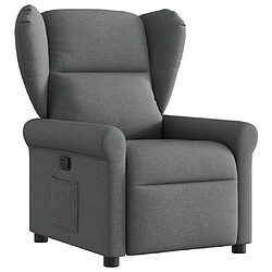 vidaXL Fauteuil inclinable Gris foncé Tissu