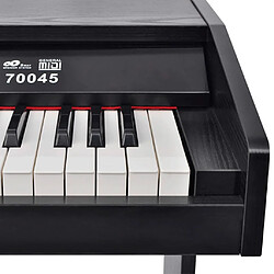 Avis vidaXL Piano numérique avec pédales 88 touches Noir Panneau mélamine