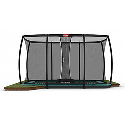 BERG Trampoline Ultim Champion Flatground 410 Green avec Filet de securité Dlx Xl