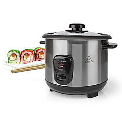 Livoo Cuiseur à Riz 1L 400 W Revêtement antiadhésif Bol amovible Arrêt automatique en inox + Mandoline 4 lames