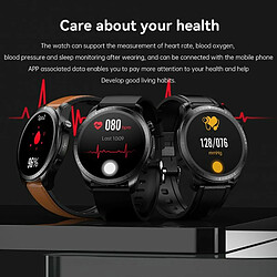 Avis E420 Montre Intelligente Ecg Ppg Tension Artérielle Glycémie Moniteur De Santé Étanche Fitness Bracelet Noir Silicone