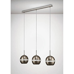 Luminaire Center Suspension etrea 3 Ampoules E27 Linear chrome poli/cristal