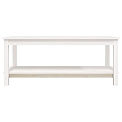 Acheter vidaXL Table basse Blanc 110x55x45 cm Bois massif de pin