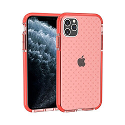 Wewoo Coque Souple Pour iPhone 11 Pro Grid Pattern Antichoc Transparent TPU Housse de protection Orange