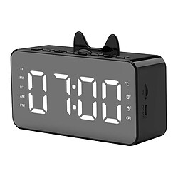 Double Radio-réveil Bluetooth Snooze Haut-parleur Horloge De Bureau Bureau Maison Rose