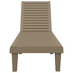 Acheter Maison Chic Chaise longue Jardin| Bain de soleil Relax | Transat marron clair 155x58x83 cm polypropylène -GKD99085