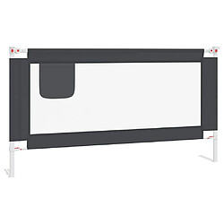 vidaXL Barrière de sécurité de lit d'enfant Gris foncé 160x25 cm Tissu