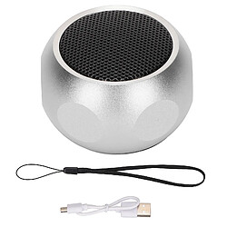 ComfortXL Mini haut-parleur bluetooth portable mignon, enceinte sans fil compacte avec dragonne pour la douche, le vélo, la voiture et les voyages - argent