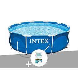 Kit piscine tubulaire Intex Metal Frame ronde 3,05 x 0,76 m + Kit de traitement au chlore