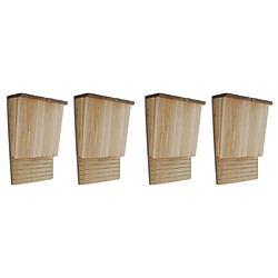 vidaXL Maison pou chauve-souris 4 pcs 22 x 12 x 34 cm Bois