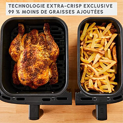 Acheter MOULINEX Friteuse sans huile + Grill 8,3L, 2 tiroirs, 8 programmes, Economie d'énergie, air fryer, Dual Easy Fry&Grill EZ905B20