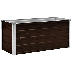 vidaXL Lit surélevé de jardin Marron 100x40x45 cm Acier galvanisé