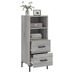 Avis vidaXL Buffet Sonoma gris 34,5x34x90 cm Bois d'ingénierie