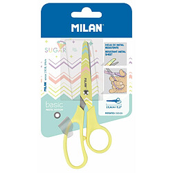 MILAN Blister ciseaux Basic Pastel jaune