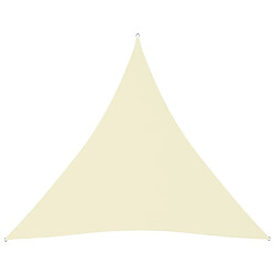 Helloshop26 Voile toile d'ombrage parasol tissu oxford triangulaire 4,5 x 4,5 x 4,5 m crème 02_0009855