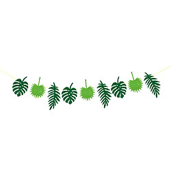 hawaiian feuilles tropicales feuille bannière guirlande luau fête décoration vert