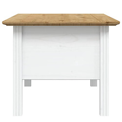 Acheter vidaXL Table basse BODO blanc et marron 100x55x46cm bois de pin massif