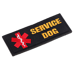 Chien De Service Moral Brodé Crochet Boucle Patch Attache Coudre Sur Patch Noir