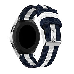 Acheter Bracelet en PU sangle de remplacement réglable, largeur : 22mm bleu/blanc pour votre Samsung Galaxy Watch 46mm