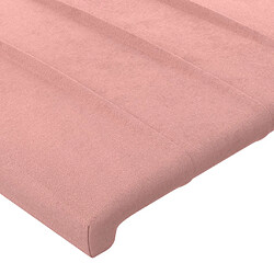 Acheter vidaXL Tête de lit à LED Rose 90x5x78/88 cm Velours