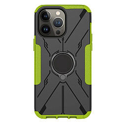 Coque en TPU anti-chocs avec béquille pour votre iPhone 14 Pro Max - vert