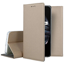 Htdmobiles Housse pour Oppo A77 5G / A57 4G / 5G / Realme Narzo 50 5G - etui coque pochette portefeuille + film ecran - OR MAGNET