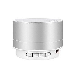 YP Select Lumières en métal Bluetooth haut-parleur téléphone portable Subwoofer Mini canon en acier - Argenté 