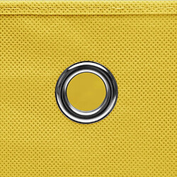 Acheter Maison Chic Lot de 4 Boîtes de rangement,Boîtes de stockage Jaune 32x32x32 cm Tissu -MN972823