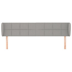 Avis Maison Chic Tête de lit scandinave avec oreilles,meuble de chambre Gris clair 203x23x78/88 cm Tissu -MN91562