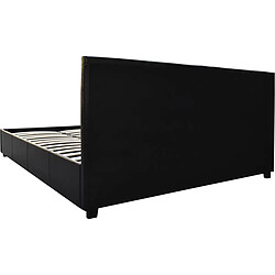 Acheter Habitat Et Jardin Lit double avec coffre Carla - 180 x 200 - Noir