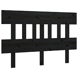 vidaXL Tête de lit Noir 138,5x3x81 cm Bois massif de pin