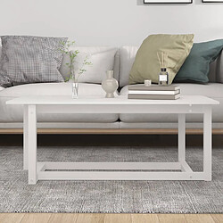 Acheter vidaXL Table basse Blanc 110x55x45 cm Bois massif de pin