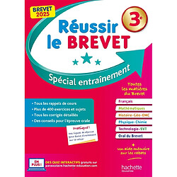 Réussir le brevet 3e : spécial entraînement : brevet 2025