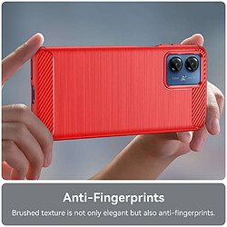 Acheter Htdmobiles Coque pour Motorola Moto G14 - housse etui silicone gel carbone + verre trempe - ROUGE