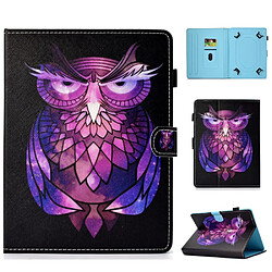 Etui en PU Porte-cartes universel 10 pouces chouette pour votre Apple iPad 9.7 (2018)/Lenovo Tab 4 10 Plus