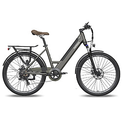 Honey Whale FAFREES F26 Pro 14.5AH Vélo Électrique - Moteur 250W Batterie 36V14.5AH Assisted Autonomie 110KM Frein à Disque Mécanique - Gris pas cher