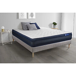 ACTISOM Ensemble matelas ACTILATEX TECH 140x190 Mémoire de forme Maxi épaisseur 5zones de confort + sommier KIT gris