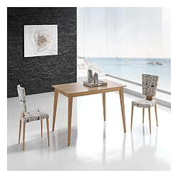 Inside 75 Table repas NORDIC 6 couverts 160 x 90 cm pieds bois plateau chêne naturel