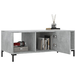 Acheter Maison Chic Table basse,Table Console Table d'appoint, Table pour salon gris béton 102x50x40 cm bois d'ingénierie -MN85535