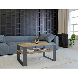 Vivaldi Table Basse Modern III Chene Artisan Anthracite 90 cm